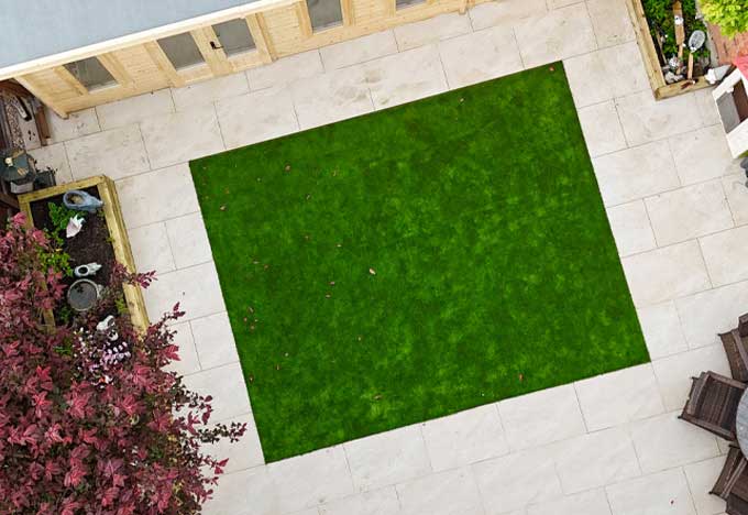 Articial grass from the top